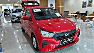 2023 Perodua Axia 1.0L Standard Lava Red Color | exterior and interior details walkaround