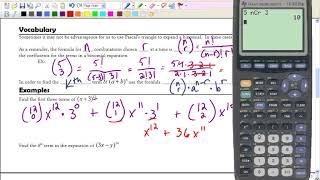 10.7 -  Binomial Theorem