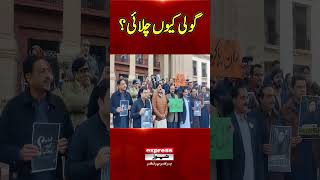 Malik Ahmad Khan Bhachar and PTI MPA protest in Punjab Assembly