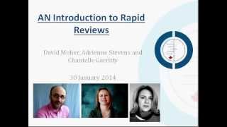 CCC Introduction to Rapid Reviews, the Different evidence, different synthesis series
