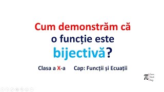 Clasa X Functie bijectiva