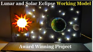 solar and lunar eclipse working model science exhibition | new design | innovative | craftpiller