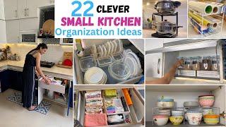 22 *BRILLANT & CLEVER* Small Kitchen Organization Ideas | Ideas to Organize Kitc