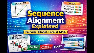 Sequence Alignment Explained | Pairwise, Global, Local & MSA | Dot Plot, Dynamic Programming, BLAST