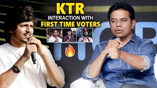 Minister KTR Interaction With FIRST TIME VOTERS | KTR Latest Interview | BRS Party | Sahithi Tv