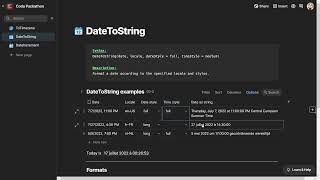Coda Packathon - TimeUtils