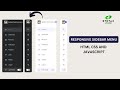 Responsive Sidebar Menu in HTML CSS & JavaScript | Dark & Light Mode