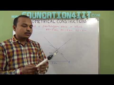 How to Construct a Parallelogram When One side and Both diagonals are given How to Construct a Parallelogram When One side and Both diagonals are given