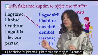 Gjuhë shqipe 2 - Fjalët me kuptim të afërt ose të njëjtë. Sinonimet.