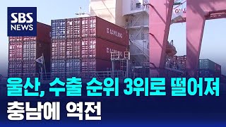 울산, 수출 순위 3위로 떨어져…충남에 역전 / SBS