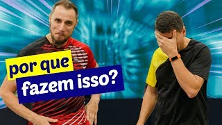 Por que atletas profissionais de tênis de mesa fazem isso? 🤔🏓