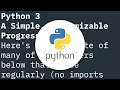 Text progress bar in terminal with block characters