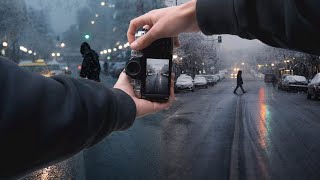 STREET PHOTOGRAPHY POV DURING A SNOWSTORM (Nikon ZFC)