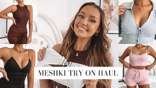 MESHKI TRY ON HAUL | SWIM, LOUNGEWEAR, DRESSES \u0026 MORE | ELIXAJANE