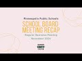 MPS School Board Regular Business Meeting Recap - November 12, 2024