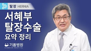 강리페어 서혜부 탈장수술 요약 : 수술방법, 마취, 입원기간, 수술 후 회복, 통증은?