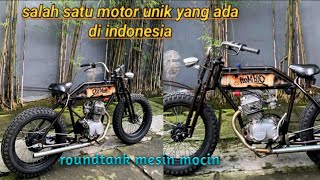 mocin custom rountank??? hmm, jadi penasaran bentuk motor \u0026 suara knalpotnya.