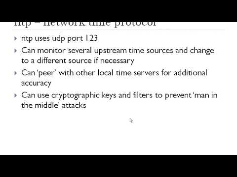 NTP - Network time protocol NTP - Network time protocol