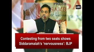 Contesting from two seats shows Siddaramaiah’s ‘nervousness’: BJP - Karnataka News