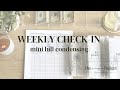 weekly check-in | cash unstuffing | mini bill condensing | zero based budgeting