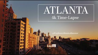 4k Sunset Time-lapse of Atlanta Skyline