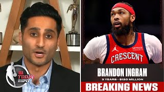 Shams Charania BREAKING: Brandon Ingram agrees to 3-year/$120 M extension with Raptors | NBA Today