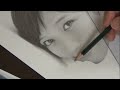 鉛筆画 本田翼 完成までの一部始終 動画 早送り tsubasa honda pencil drawing how to draw a realistic picture.