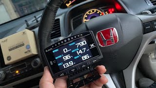 🔥ดูอุณหภูมิน้ำมันเกียร์ Lufi X1 Revolution เมนูภาษาไทย MAX OBD2  สมาร์ทเกจ Honda Civic FD 2006