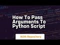 how to pass arguments to python script