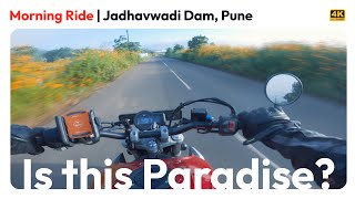 is this PARADISE? | Morning ride to jadhavwadi Dam | 4K #Mavrick440 #GoPro #solotravel @nerdynaren