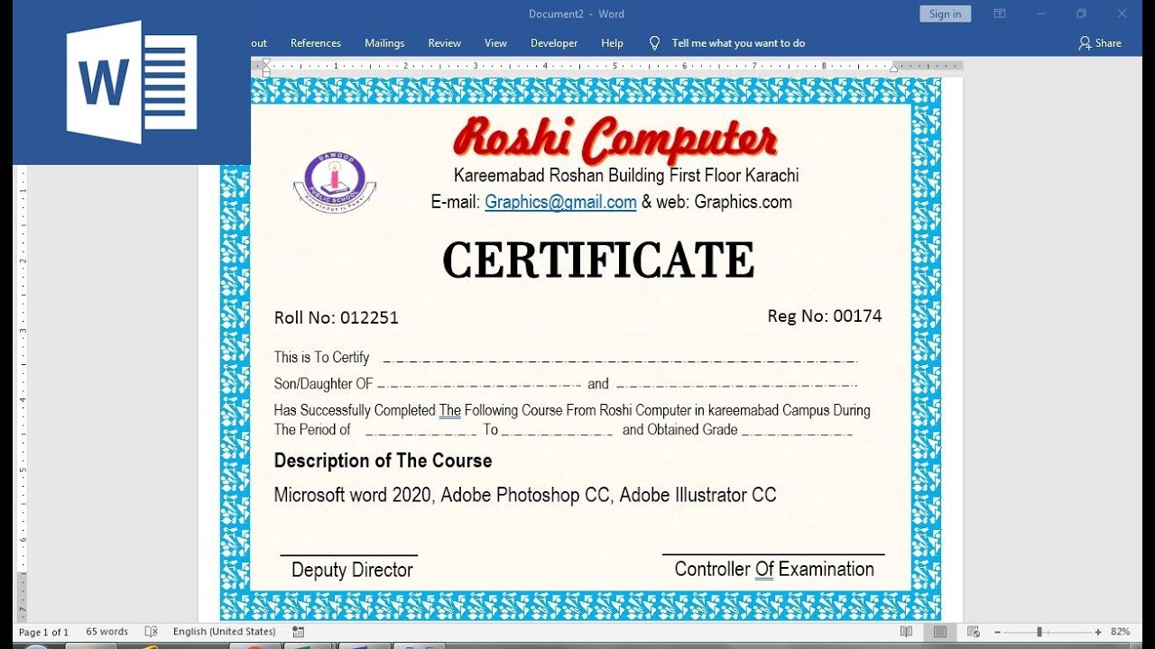 Computer Certificate Design Scoopsno