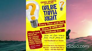 GenX Online Trivia evenings