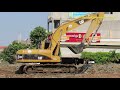 best excavator long arm digging all floating alligator grass out of water អ៊ិចស្កាសម្អាតប្រលាយស្អាត