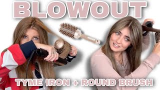 Create a Blowout Using the TYME Iron and Round Brush