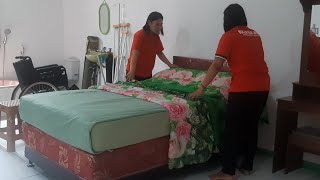 CPMI Taiwan praktek making bed dengan baik dan benar