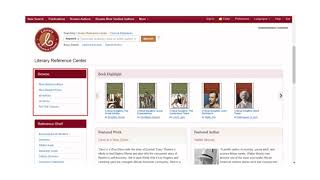 EBSCO'S Literary Reference Center -OVERVIEW & SEARCH METHODS