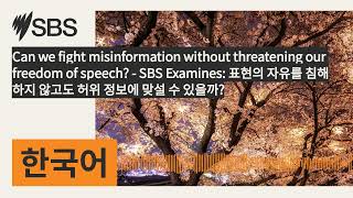 Can we fight misinformation without threatening our freedom of speech? - SBS Examines: 표현의 자유를...