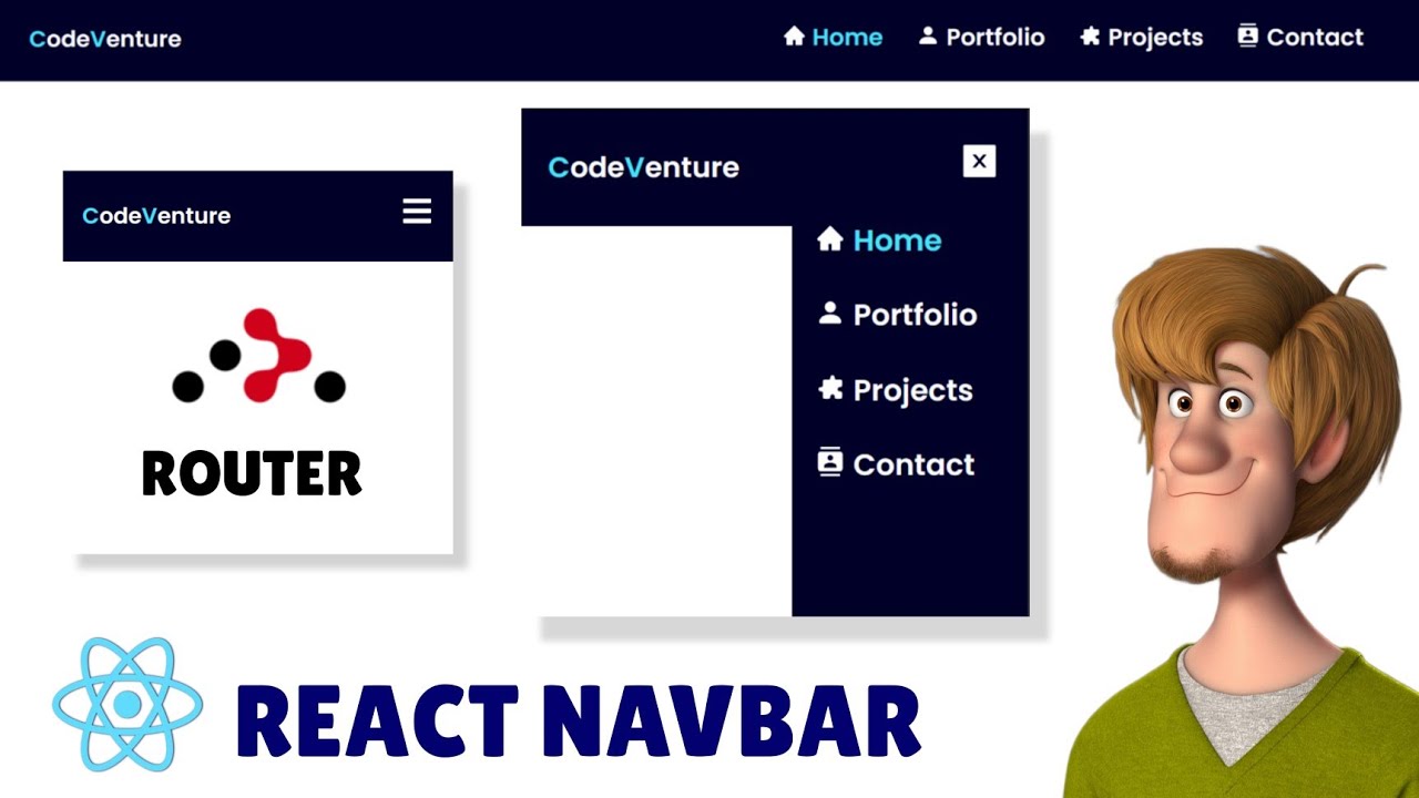 Create A Responsive React Js Navbar In 2024 With Routing And Menu ...