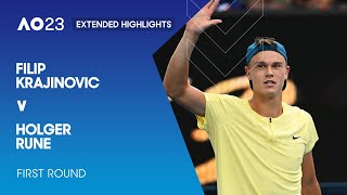 Filip Krajinovic v Holger Rune Extended Highlights | Australian Open 2023 First Round