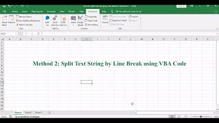 How to Split Text String by Line Break in Excel