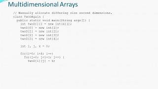 Arrays - Java (One-Dimensional, Multidimensional, Alternative Declaration Syntax)
