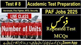 Physic Number of Units - PAF airman's initial Test Preparation 2025 - Intelligence Test Preparation