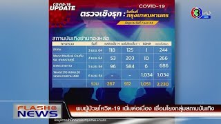 พุ่งไม่หยุด! พบผู้ป่วยโควิด-19 เพิ่มต่อเนื่อง เชื่อมโยงกลุ่มสถานบันเทิง