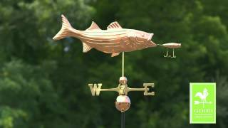 Good Directions 9602P Bass With Lure Weathervane - Polished Copper