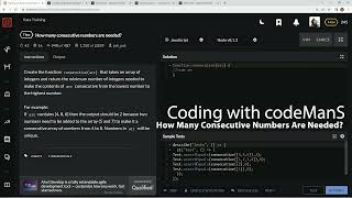 Codewars 7 kyu How Many Consecutive Numbers Are Needed? JavaScript