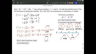 1st and 2nd Derivative Tests