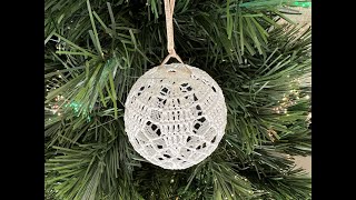 How to Crochet a Ball Ornament for a Christmas Tree - Tutorial # 17