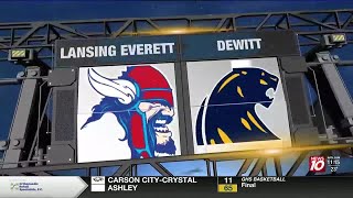 Highlights: DeWitt dominates Lansing Everett 84-8