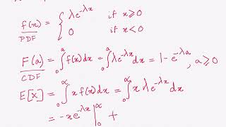 Exponential distribution: simple example