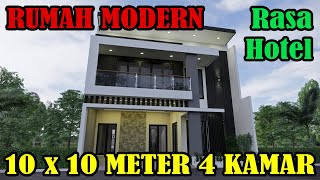 RUMAH MODERN - 4 KAMAR SEPERTI HOTEL - 10x10 METER